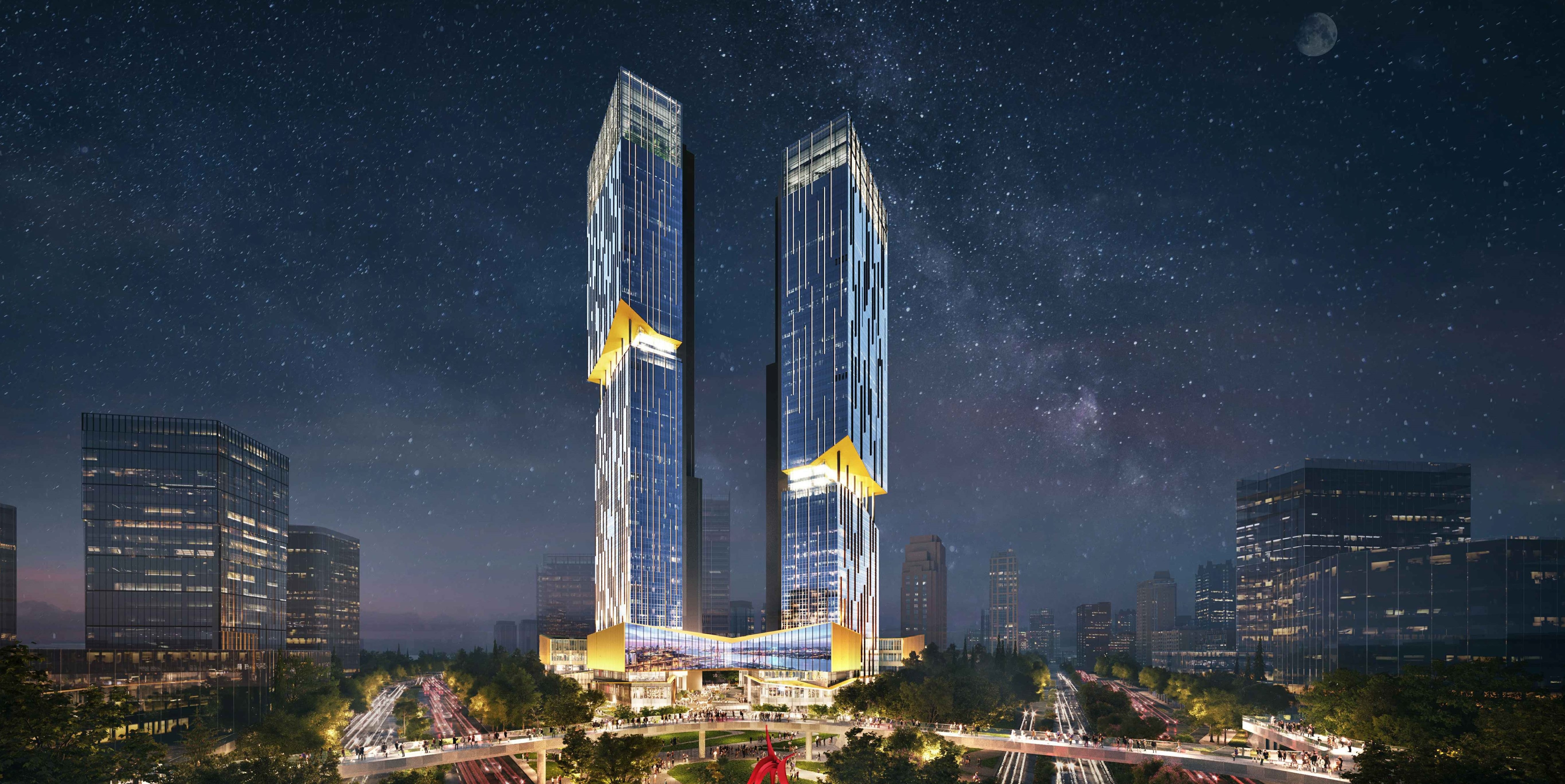 Shangpu Lingshi - Twin Towers